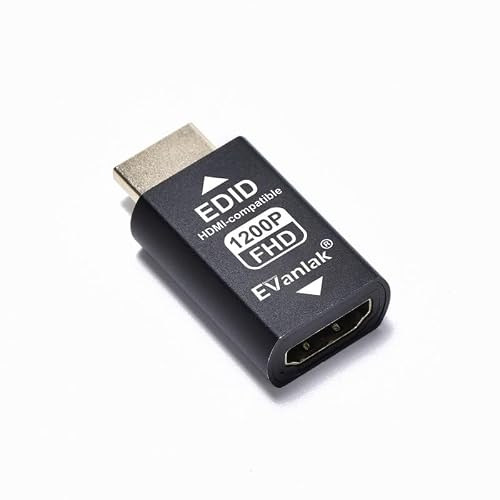 image for EVanlak Hdmi Edid Emulator Passthrough 3rd Generrtion Premium Aluminum