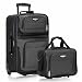 Travelers Choice Travel Select Amsterdam Two Piece Carry-on Luggage Set, Gray