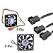 Delinx Triple 3-Pin and 4-Pin PC Fan Power Adapter, 12V Fan Speed Controller,100-240vAC to 3-12vDC Adjustable Power Supply