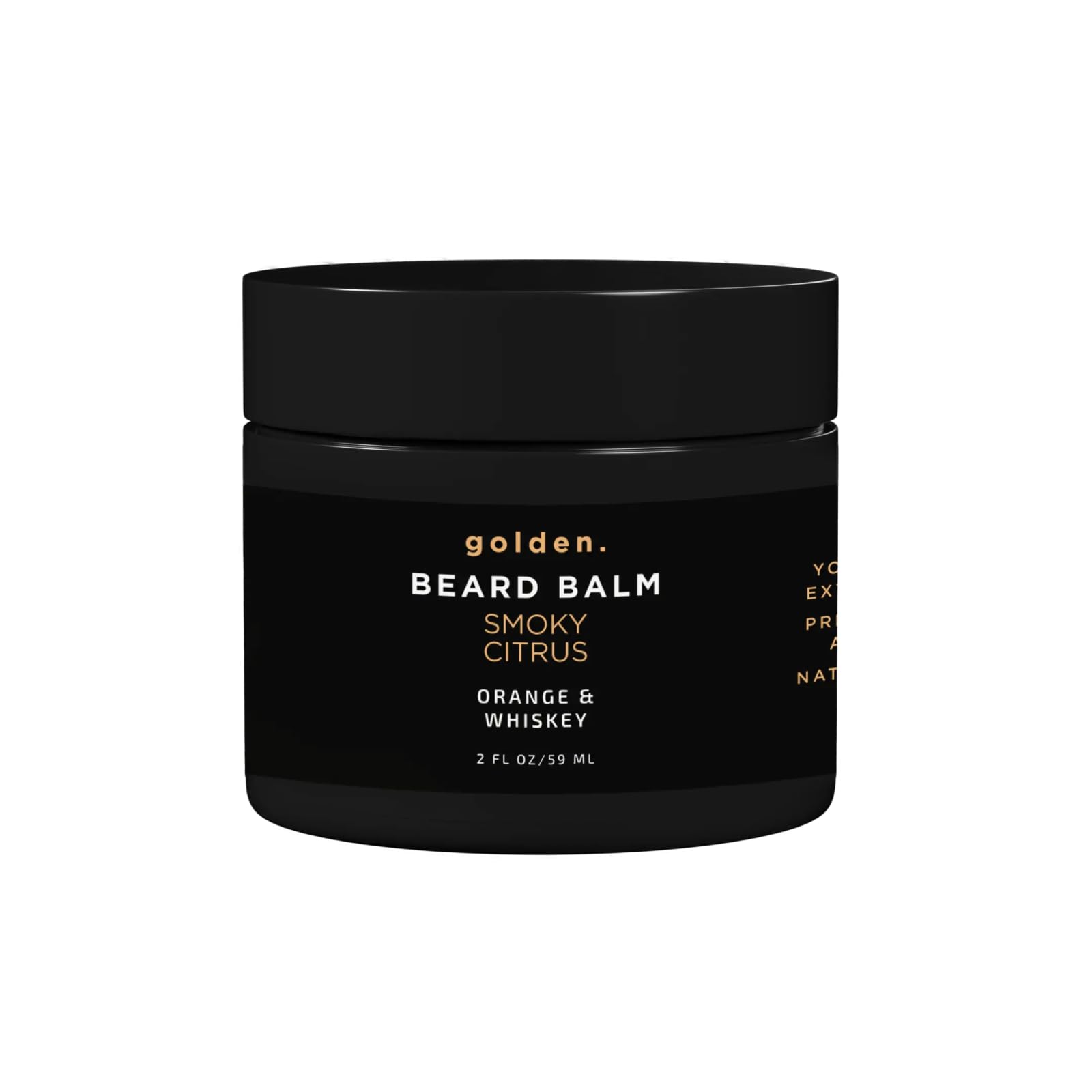 Golden Grooming Beard Balm | Unique Masculine Scent | Shea Butter for Beard Growth | Tames, Moisturizes & Styles – Limited Edition Smoky Citrus, 2oz