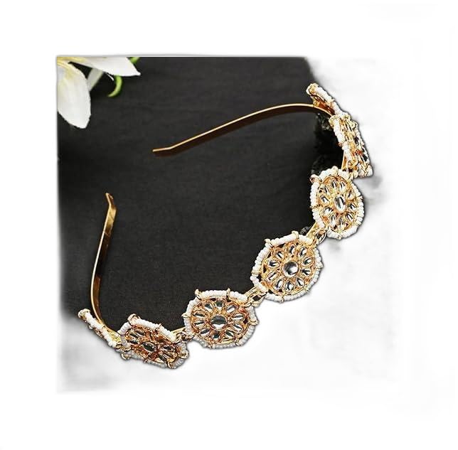 Traditional matha patti hairband. Modern Stylish Giftworthy Perfect Multicolor Fashionable Functional - Affordable Soft Lightweight Trendy Adjustable Attractive Durable Elegant-image-34