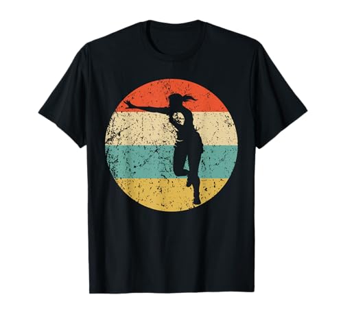 Retro Rugby Player Female Sports T-Shirt