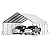 VEVOR 20x24 ft Heavy Duty Metal Carport, Outdoor Car Shelter with Removable PE Sidewalls, Steel Frame Garage for Car, Truck, Boat, Tractor, and Equipment Storage