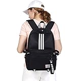 Travel Laptop Backpack Water Resistant for 14Inch Computer for Girl Teen Kids Women Ladies, Lightweight College Middle School Student Bags Gift,Cute Bookbags Casual Hiking University Daypack Black