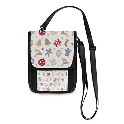 Preisvergleich Produktbild XiangHeFu Telefon Tasche Brieftasche Muster Weihnachten große Kapazität Münzkassette Damen Kartenhalter Geldbörse