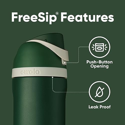 Image of Owala Harry Potter FreeSip Insulated Stainless Steel Water Bottle with Straw, BPA-Free Sports Water Bottle, Great for Travel, 24 Oz, Slytherin