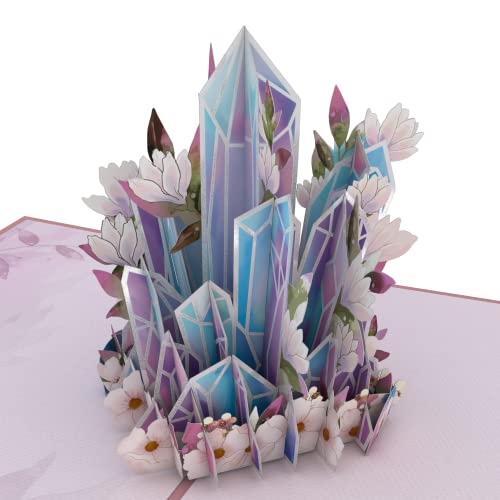 Lovepop Everyday Pop-Up Card for Her and Him- 3D Thinking of You Greeting Cards for Boys, Girls, Men, Women - Sending Good Vibes - 5" x 7" Crystals - Blank Note Card & Envelope Included