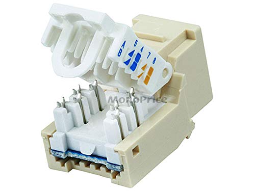Monoprice Cat5E Rj-45 Toolless Keystone Jack In Beige #TOP1