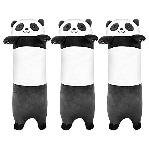 FakeFace Lange Süße Panda Plüschtier Katze Kissen Kuscheltier Schlafkissen Wurfkissen Super weiche Stofftier Spielzeug Sofakissen Seitenschläferkissen Zimmer Deko 70cm