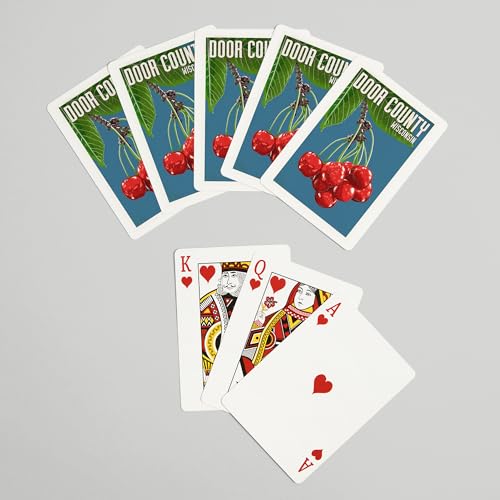 Baraja de 52 cartas tamaño póker Door County Wisconsin miniatura 7