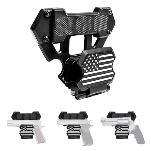 BESTAOO Gun Magnet Mount, Magnetic Gun Mount Rack with Trigger Guard Protection, Concealed Gun Holder for Car, Truck, Desks, Safes, Walls, Gun Magnet Easy to Access & Releas