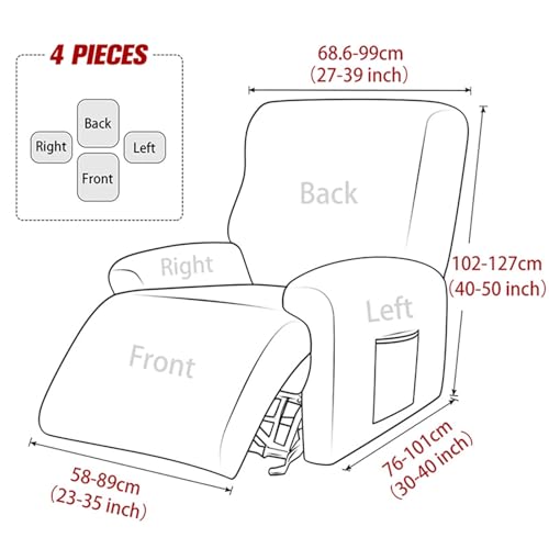 Funda de sillón reclinable de Jacquard antideslizante para proteger tus muebles 3