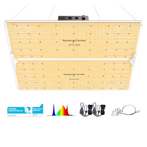 2024 Spider Farmer SF4000 LED Grow Lampe mit Samsung LM301H EVO LEDs & Dimmbar Daisy Chain LED Pflanzenlampe 1116pcs LEDs Vollspektrum Grow Light für Gewächshaus Hydroponic Zimmerpflanzen Gemüse Blume