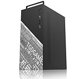 Micro ATX PC Case with 1x 80mm PC Case Fan, Support MATX, Mini-ITX, Micro ATX case Slim with Handle/ USB3.0x1, USB2.0X1, I/O Port, Black