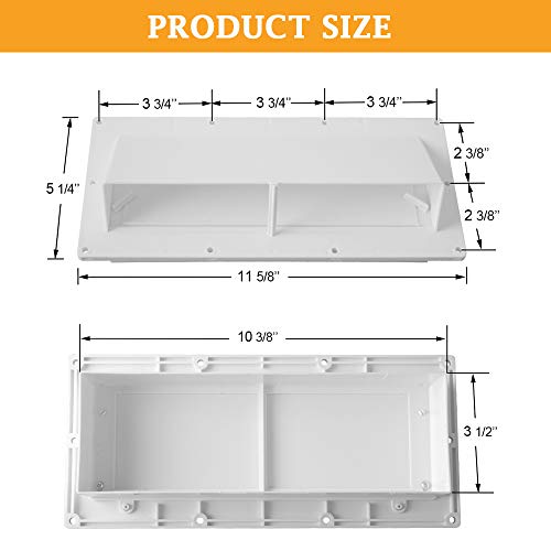 Gekufa Rv Range Hood Vent Cover, Rv Stove Vent Cover/Rv Exhaust Vent Cover, White (Include 10 Pcs Screws) #TOP1