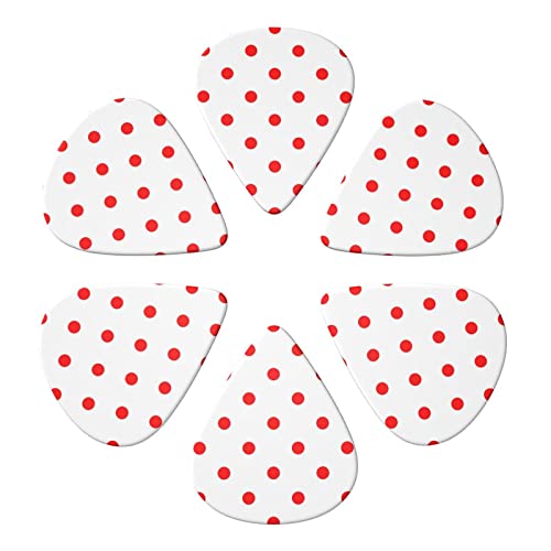 Lot de 6 médiators à pois pour guitare acoustique, guitare électrique, basse, ukulélé – fins, moyens et épais - Les Beatles, Paul McCartney, John Lennon, RIngo Starr, George Harrison Lot de 6 médiators à pois pour guitare acoustique, guitare électrique, basse, ukulélé - fins, moyens et épais – Image 5