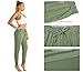 icyzone Women's Active Joggers Sweatpants - Athletic Yoga Lounge Pants with Pockets (Olive, Large)