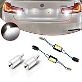 x xotic tech 1 Set 6000K Xenon White T10 LED Parking Light Bulbs w/Load Resistor Anti-Flicker Error Free Wiring Adapters Compatible with BMW F30 3 Series 328i 335i