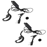 Double Pin Communication Headsets Comfortable Over-Ear Clip PVC Two-Way Radio Set for UV5R BF888S Double Pin Ear Hook Headsets for Two Way Radios
