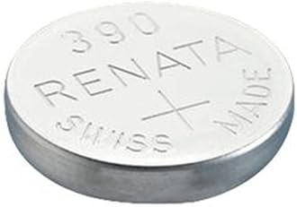 2 x Renata Wrist Watch battery - Swiss Made - Batteries Cells Silver Oxide 0% Mercury Free Button Cell 1.55v Renata Long Life Batteries (390 (SR1130SW))