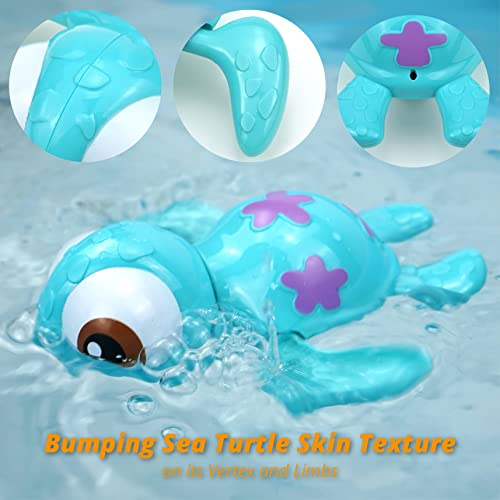 Duckboxx Xx Wind-Up Bath Toys Bundle (4Pcs) : Swimming Sea Turtles (Blue) & Penguin (3P) For Kids 18M+ #TOP7