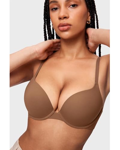 Image of INLYRIC Women's Push Up Bra Tshirt Demi Supportive Bras Underwire Plunge Padded Comfortable Inbarely Plus Collection