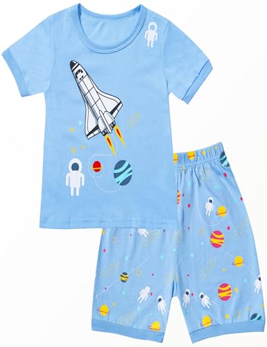 Qtake Fashion Boys Pajamas Sets Toddler PJS Children Sleepwear Kids Clothes Size 2T-12 Years