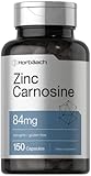 Horbäach Zinc Carnosine Supplement | 84mg per Capsule | 150 Count | Non-GMO & Gluten Free
