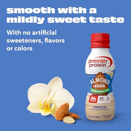 Image of Premier Protein Non-Dairy Almondmilk Protein Shake, 20g, Vanilla, 12 Pack