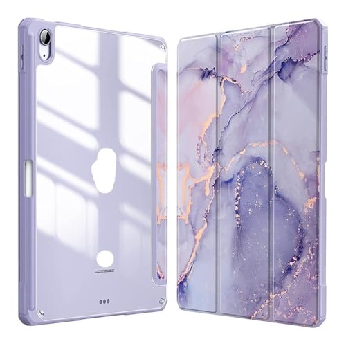 Coque iPad 10e génération 10.9 pouces marbre vert foncé housse avec stylet - 2