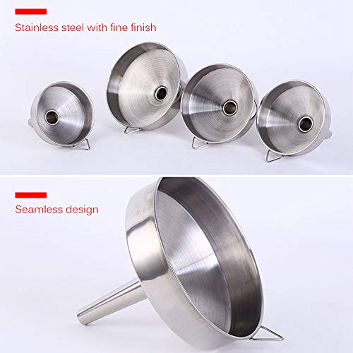 Funil de aço inoxidável para ferramentas de cozinha Funil de frasco para canalização de grãos de óle