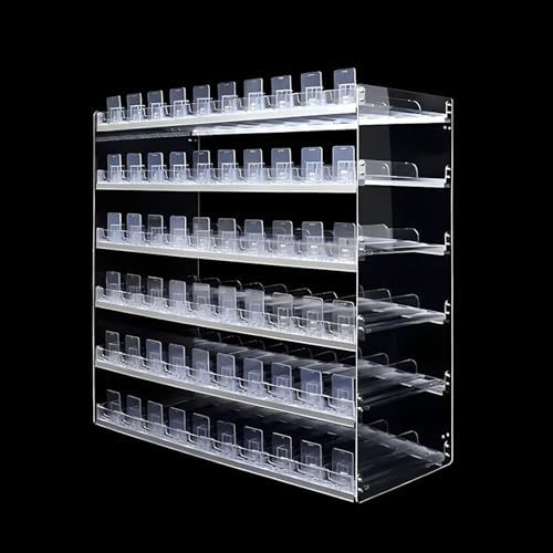 Supermarket Cigarette Display Case with Auto Pushers, Acrylic Matchbook Divider Rack, Wall Mounted/Countertop Shelf for Retail Stores, 55.5x28.4x24.5cm