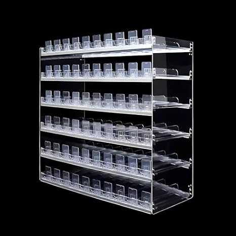 Store Display Rack Wall Mounted Storage Rack Supermarket Convenience Store Automatic Cigarette Rack Space Saving Assembled Display Cabinet,Cigarette Display Rack with Auto Pushers, Acrylic W