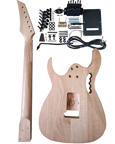 Hengyeediy Electric Guitar Kits In Ibz Style - Mahogany Body And Neck - Rosewood Fingerboard And All Components Included (7V) (Hy-7V01) #TOP1