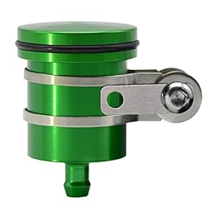Moto Accessoire CNC Alu Anodisé Réservoir Liquide De Freins Et Liquide d’embrayage pour Z750 Z750R Z800 Z900 Z1000 ER6N ER6F ZX10R ZX6R ZX12R ZX14R – Vert