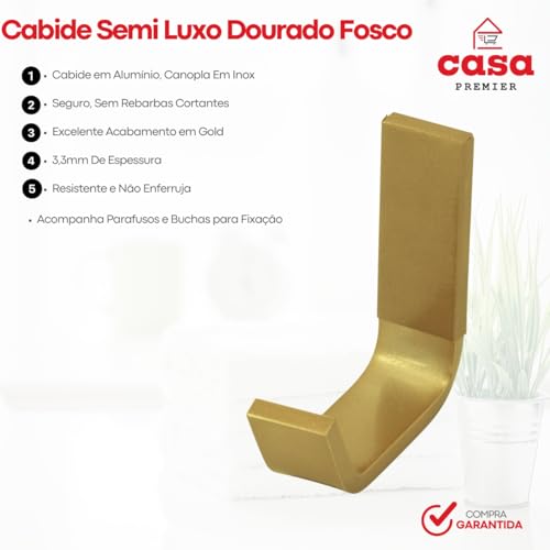 Kit Acessórios Para Banheiro Luxo 4 Peças Inox Dourado Gold