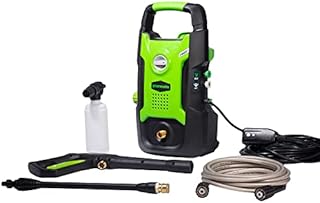 Greenworks 1600 PSI (1.2 GPM) Electric Pressure Washer (Ultra Compact / Lightweight / 20 FT Hose / 35 FT Power Cord) Great For Cars, Fences, Patios, Driveways