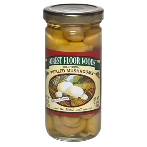 Forest Floor Foods Traditional Pickled Mushrooms, Pickled Fresh Mushrooms, Classic