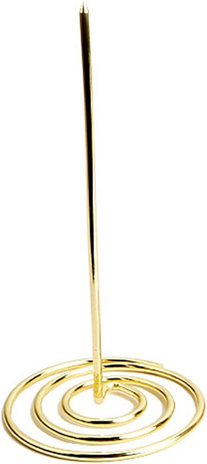 1 Piece Bill Fork Receipt Holder Fork Invoice Holder Check Bill Fork Receipt Note Spike Stick Memo Clip Invoice Bill Holders Receipts Check Bill Fork Straight Rod Paper Holder, Golden