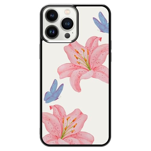 qizjio Tiger Lily Phone Case Shockproof Protective Aesthetic Flowers Y2K Phone Cover for iPhone 13 Pro Max