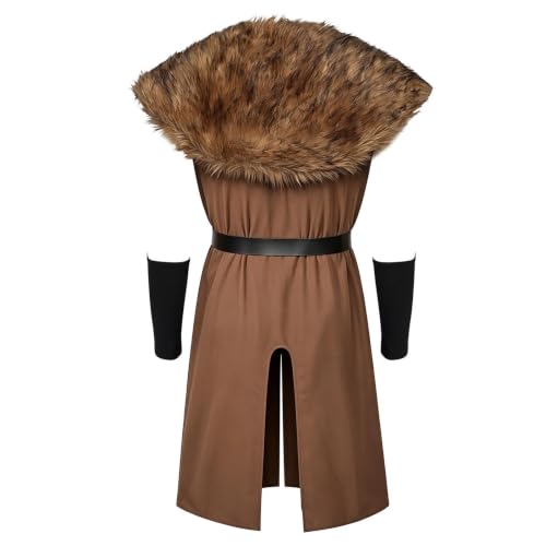 Traje de vikingo medieval para cosplay de Halloween y carnaval 6
