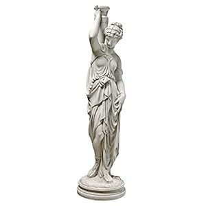 Design toscano dione the divine greek water woman indooroutdoor garden statue grande 38 inches tall cast stone resin antique stone finish  urban country home decor