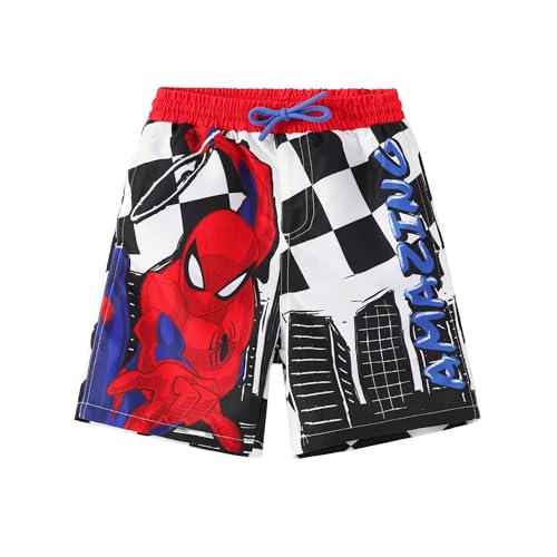 Image of Disney Stitch Spiderman Cars Winnie Toy Story Boy Swim Trunks UPF 50+Swim Shorts Compression Liner & Quick-Dry &Pockets 2-13Y