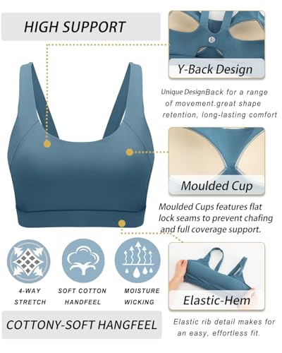 Image of RUNNING GIRL Sports Bra for Women High Support, Molded Cup High Impact Sports Bras for Women with Sewn in Pads