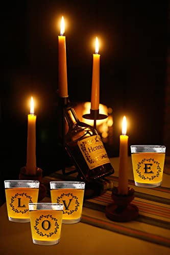 Bisyata Monogram Shot Glasses Personalized Initial, Unique Gift For Women, Men, Mom, Dad, Mothers Day, Fathers Day, Wedding, Birthday, Party Favors, Holiday - 2Oz - Set Of 6. With Gift Box G #TOP2