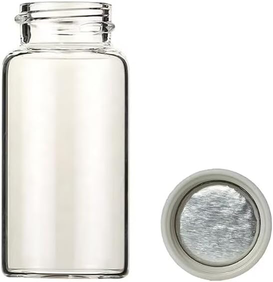 74503 20 Borosilicate Glass 20mL Liquid Scintillation Vial with Wide-Mouth 24-400 White Urea Cap Cork-Backed Foil Liner, Case of 500