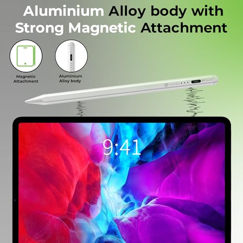 Image of UltraProlink JOT Pencil 2 | Stylus Pen for iPad, Android Tablets & Mobiles| |Magnetic|10Hr Use| Fast Charging| 12-Month Warranty|for iOS & Android Touchscreens| LED Indicators|2 Nibs