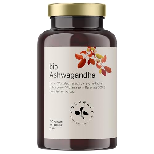 Kurkraft Bio-Ashwagandha - 240 Kapseln mit je 660mg - Hochdosiert