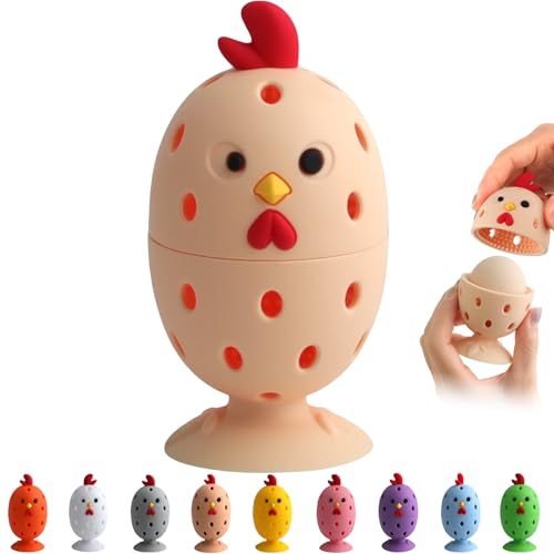 Egg Brush Cleaner, Egg Cleaner for Fresh Eggs, Cute Chick Shaped Egg Wash and Brush, Washing Egg Tool for Standard Sized Eggs (Beige)