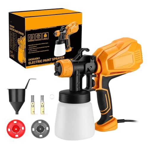 20Vハイパワー家庭用電動ペイントスプレー、3ノズル簡単スプレークリーン初心者に最適 高効率 多用途